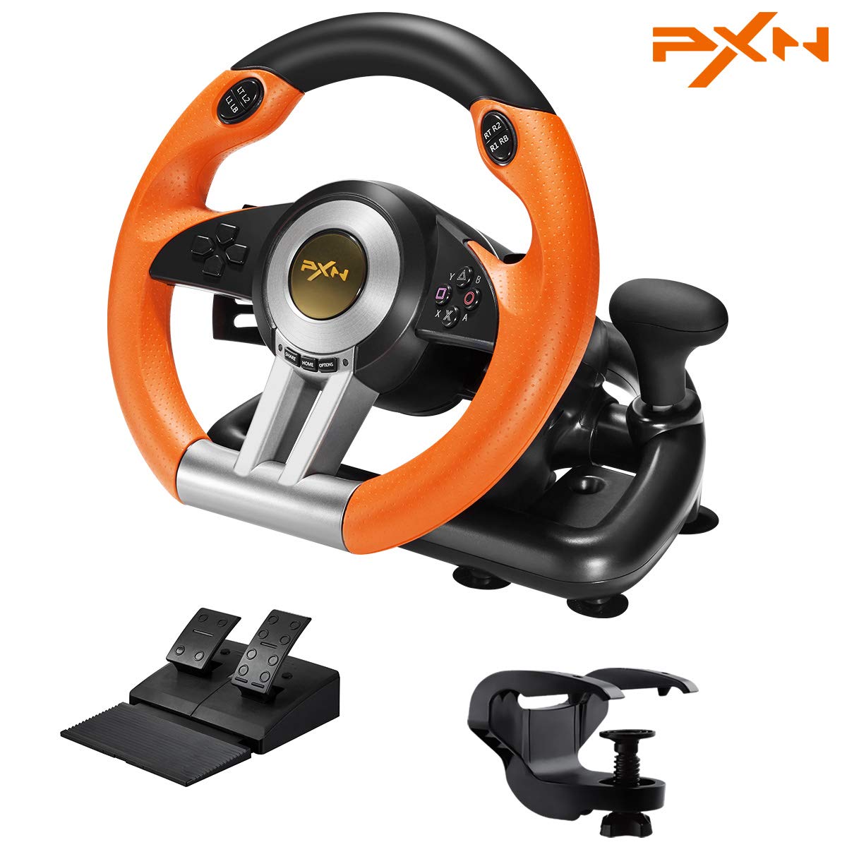PXN V3II Racing Wheel, Steering Wheel with Racing Paddles for PC, PS4, –  PXNgamer