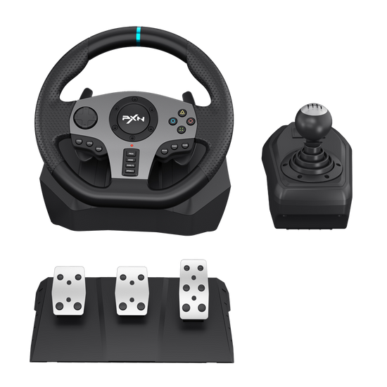 PXN V9 Race Steering Wheel with 3 Pedals and Gear Shifter – PXNgamer